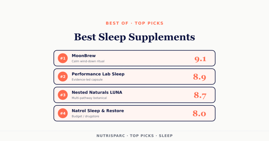 Best sleep supplements 2026 — top picks across drink, capsule, and drops formats