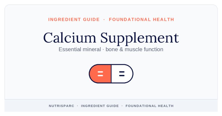 Calcium Supplement — NutriSparc ingredient guide (Foundational Health)