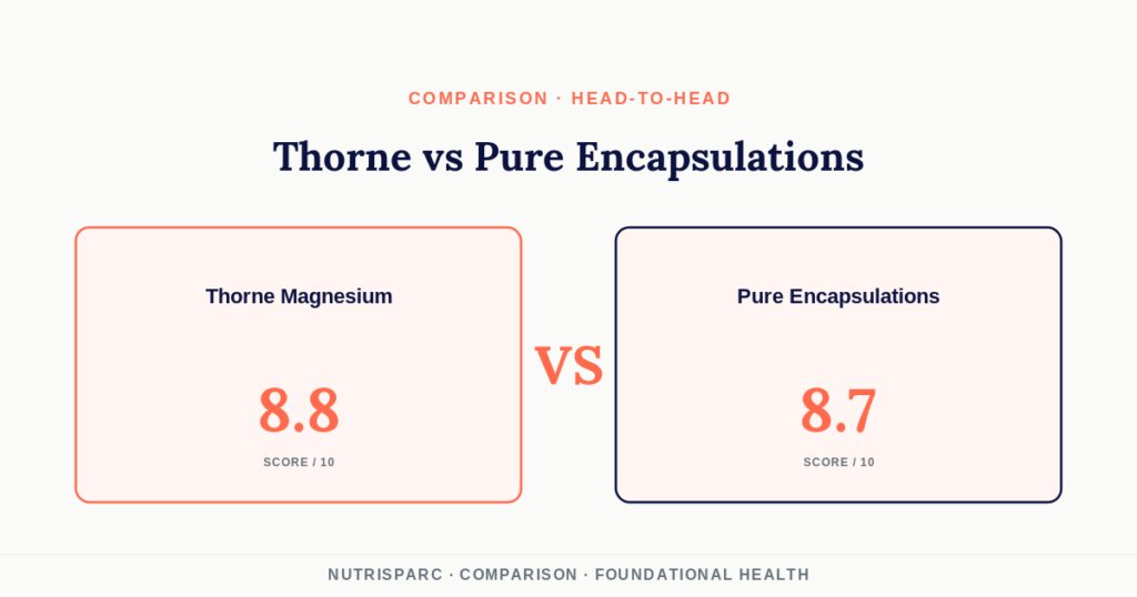 Thorne Magnesium Bisglycinate vs Pure Encapsulations Magnesium (Glycinate)