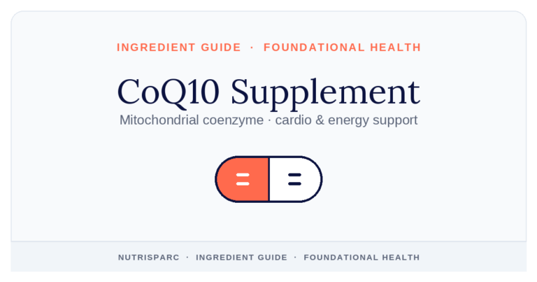 CoQ10 Supplement — NutriSparc ingredient guide (Foundational Health)