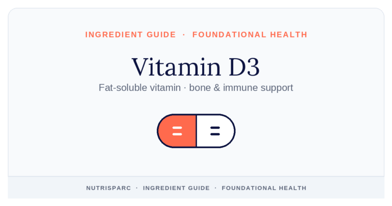 Vitamin D3 — NutriSparc ingredient guide (Foundational Health)