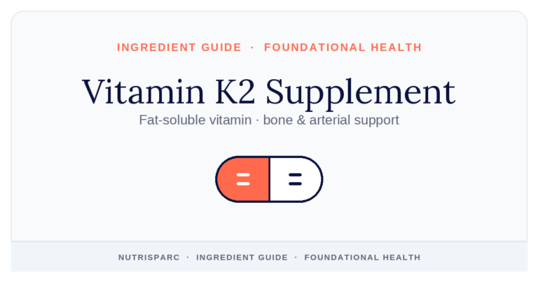 Vitamin K2 Supplement — NutriSparc ingredient guide (Foundational Health)